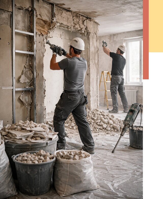 Демонтажные работы в Нерюнгри от 2932 руб. — услуги и цена под ключ | ОТДЕЛОЧНИК-Нрю