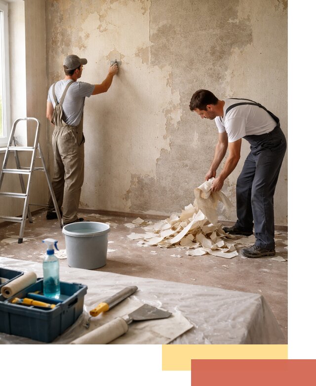 Снятие старых обоев в Нерюнгри быстро и качественно