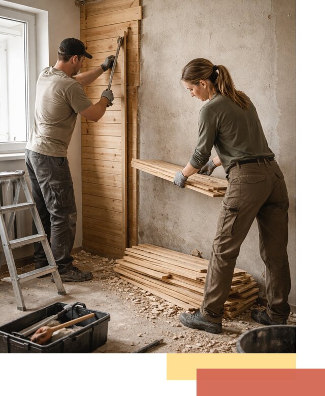 Демонтаж вагонки со стен в Нерюнгри — профессиональный демонтаж