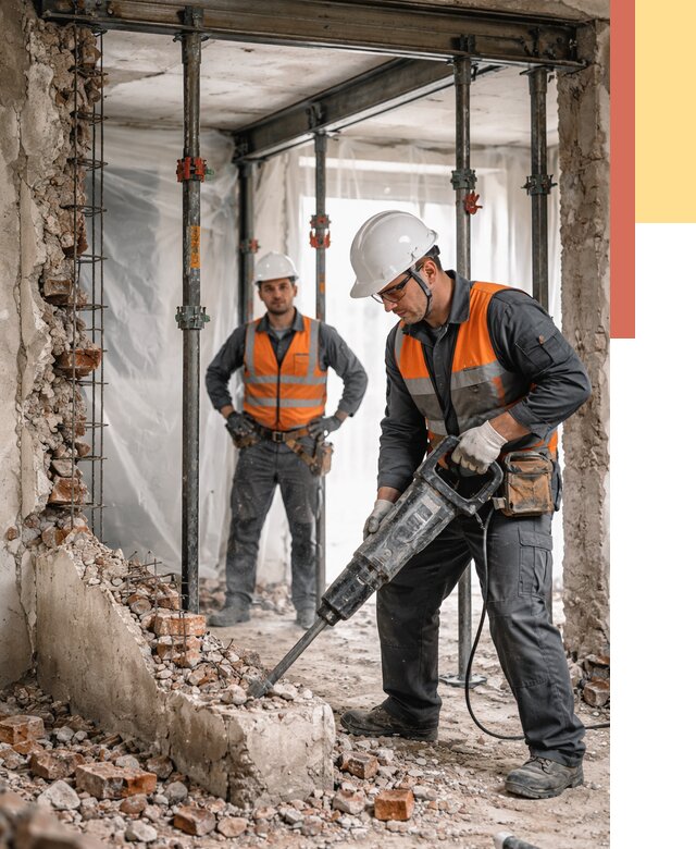 Снос несущих стен в Нерюнгри от 11132 руб. — демонтаж несущей стены под ключ | ОТДЕЛОЧНИК-Нрю