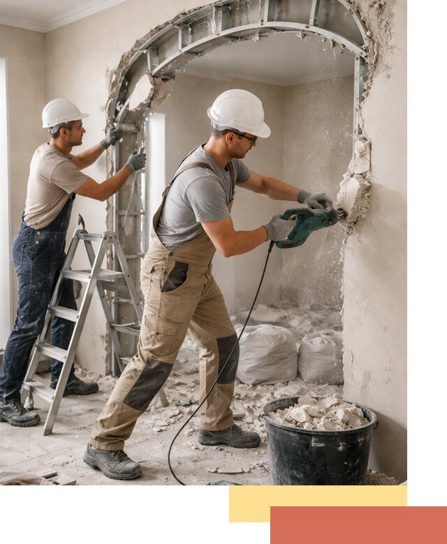 Демонтаж гипсокартонной арки в Нерюнгри быстро и аккуратно