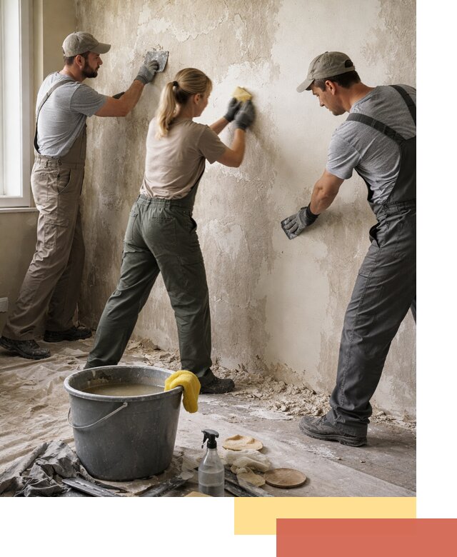 Очистка стен от клея и грунтовки в Нерюнгри качественно и быстро