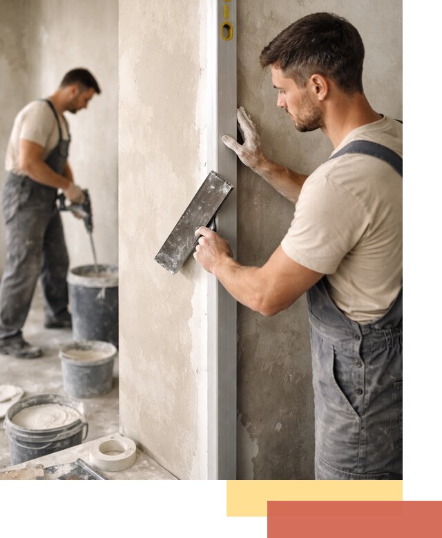 Выведение углов стен в Нерюнгри: монтаж и оштукатуривание