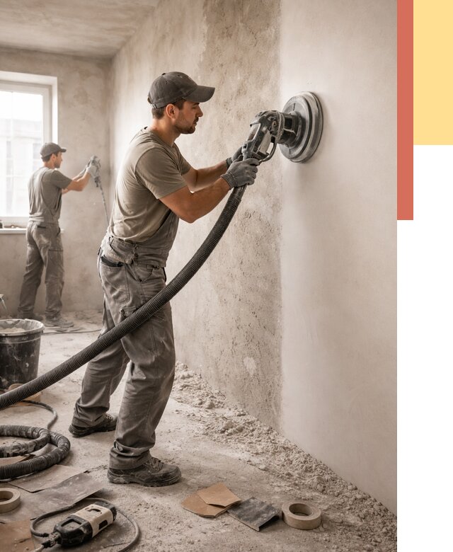 Шлифовка стен в Нерюнгри от 1303 руб/м2 — быстро и недорого | ОТДЕЛОЧНИК-Нрю