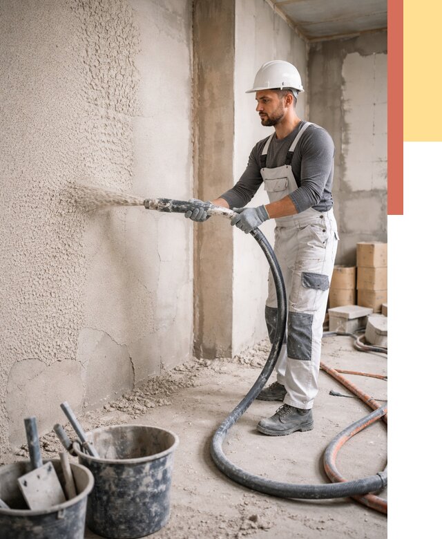 Машинная штукатурка стен в Нерюнгри под ключ от 7059 руб./м2 | ОТДЕЛОЧНИК-Нрю