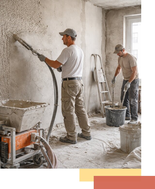 Машинная штукатурка стен в Нерюнгри — быстро и качественно