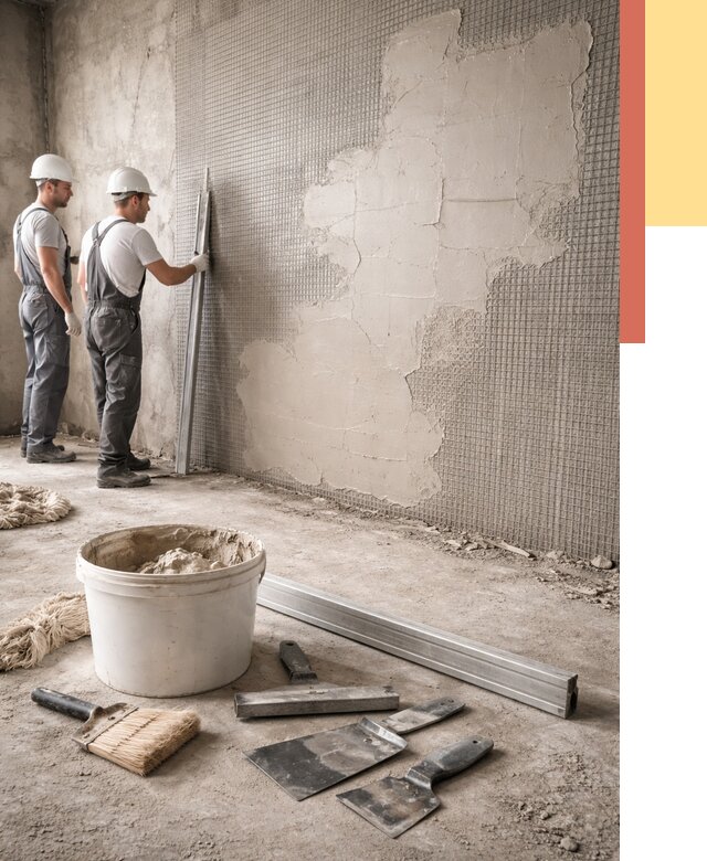 Штукатурка стен по сетке в Нерюнгри от 5973 руб./м2 — быстро и недорого | ОТДЕЛОЧНИК-Нрю