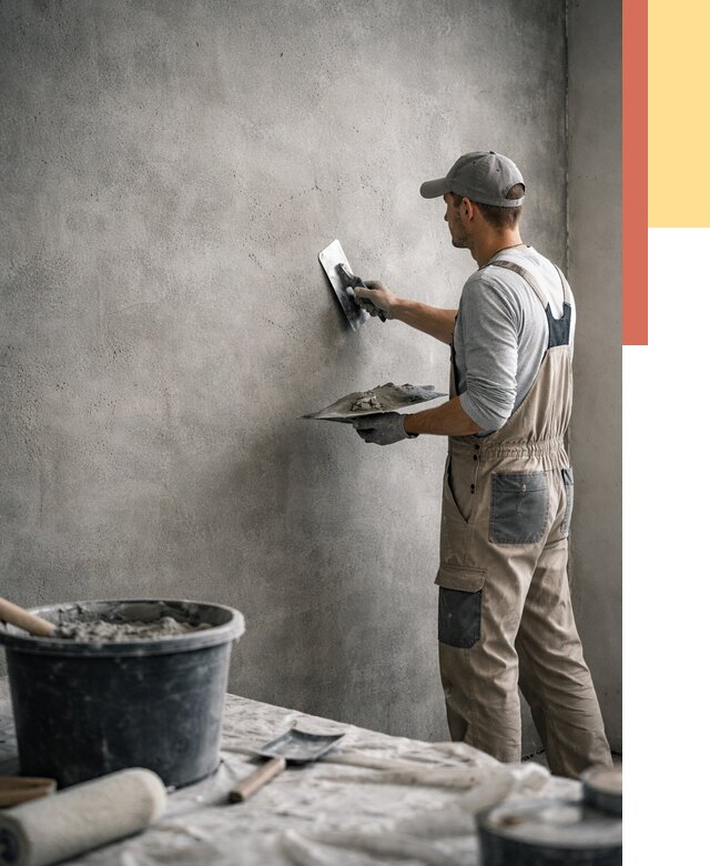 Декоративная штукатурка под бетон в Нерюнгри от 2715 руб./м² — нанесение под ключ | ОТДЕЛОЧНИК-Нрю