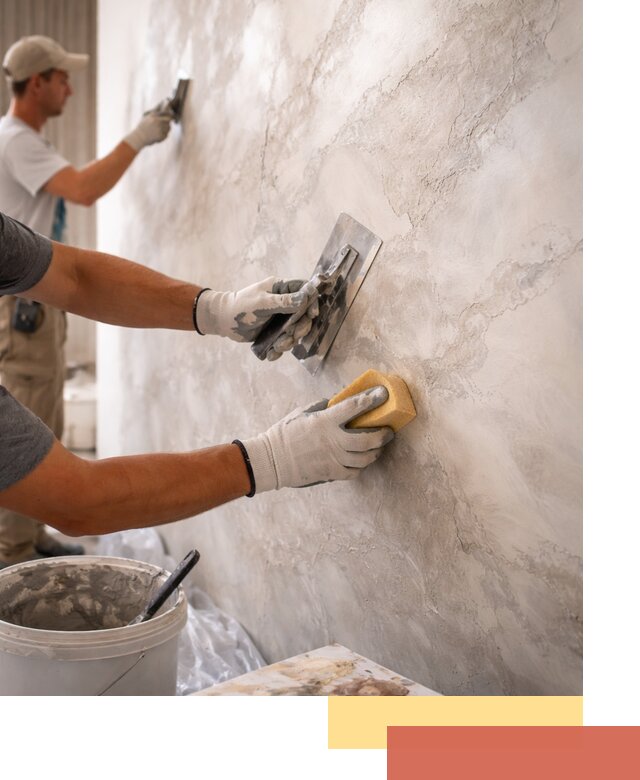 Декоративная штукатурка под мрамор в Нерюнгри для стен и потолков