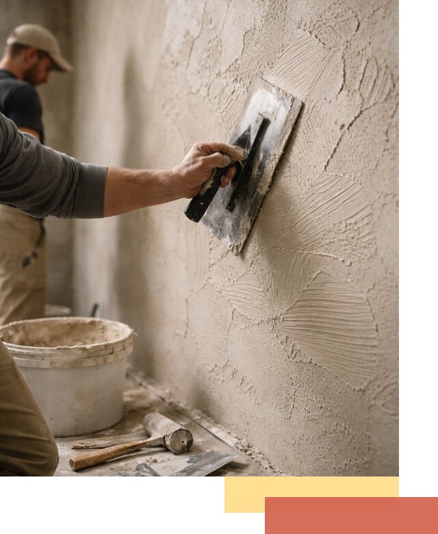 Фактурная штукатурка стен в Нерюнгри — монтаж, отделка, реставрация