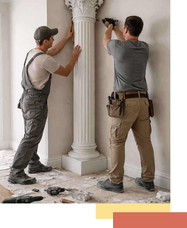 Установка декоративных колонн в Нерюнгри под ключ