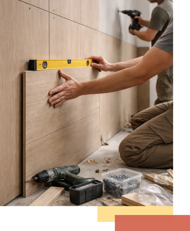 Профессиональный монтаж МДФ панелей на стены в Нерюнгри