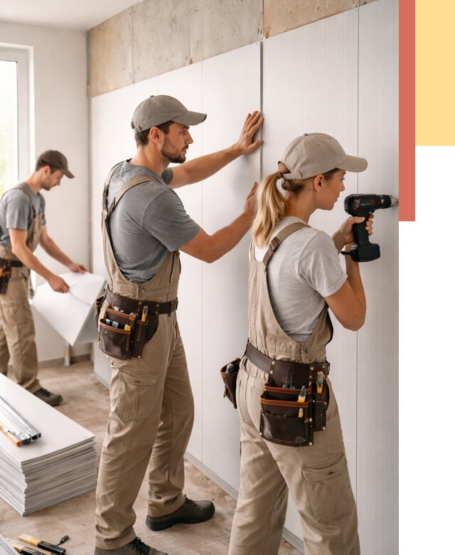 Монтаж ПВХ панелей на стены в Нерюнгри от 489 руб/м2 — быстро и недорого | ОТДЕЛОЧНИК-Нрю