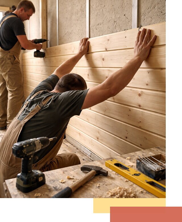 Монтаж деревянной вагонки на стены в Нерюнгри быстро и качественно