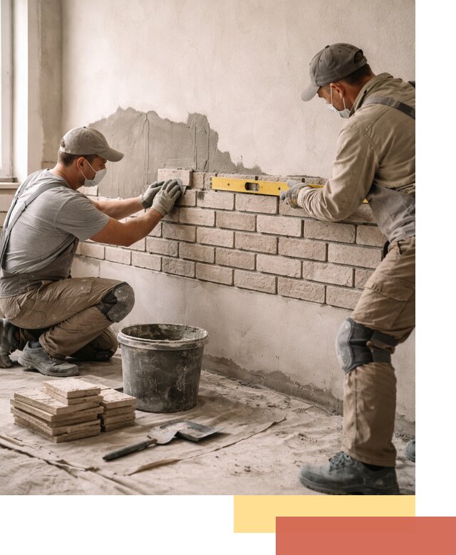 Монтаж декоративного кирпича профессионально в Нерюнгри