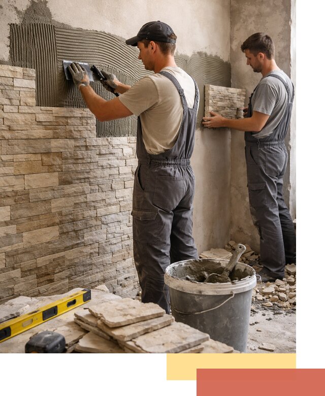 Монтаж искусственного камня в Нерюнгри — облицовка стен и фасадов