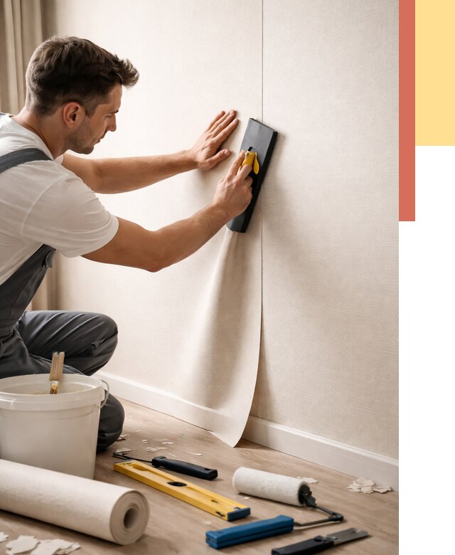 Поклейка виниловых обоев в Нерюнгри от 4887 руб. | Быстро и недорого — ОТДЕЛОЧНИК-Нрю