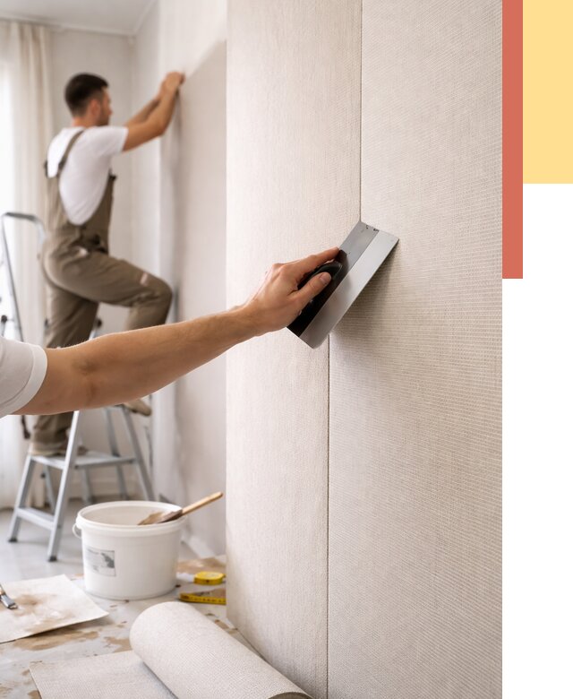 Поклейка текстильных обоев в Нерюнгри от 4887 руб. под ключ | ОТДЕЛОЧНИК-Нрю