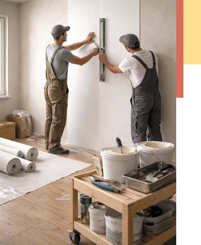 Поклейка стеклообоев в Нерюнгри от 7059 руб. за м2 — быстро и недорого | ОТДЕЛОЧНИК-Нрю