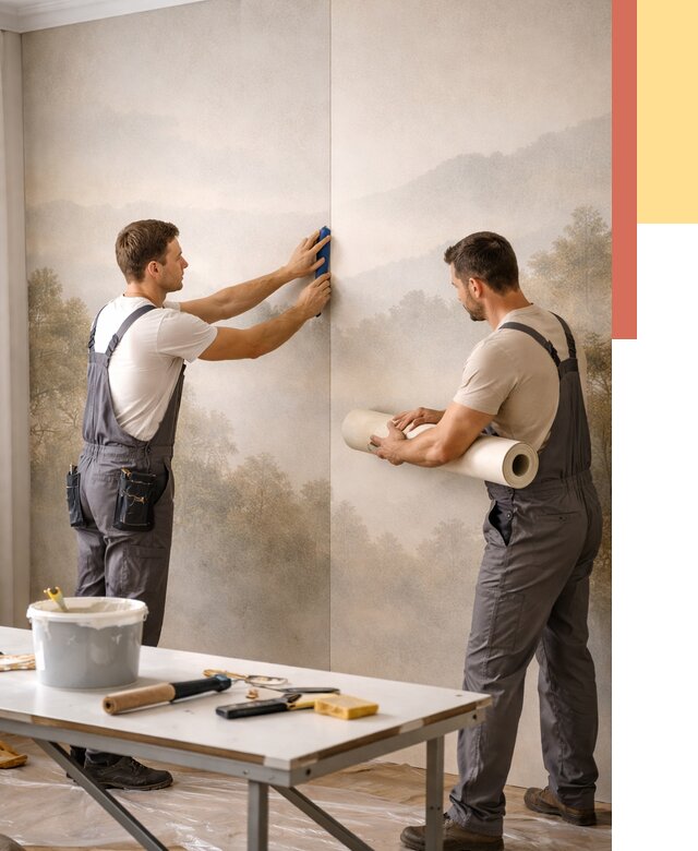 Поклейка фотообоев в Нерюнгри от 9231 руб/м² — быстро и недорого | ОТДЕЛОЧНИК-Нрю