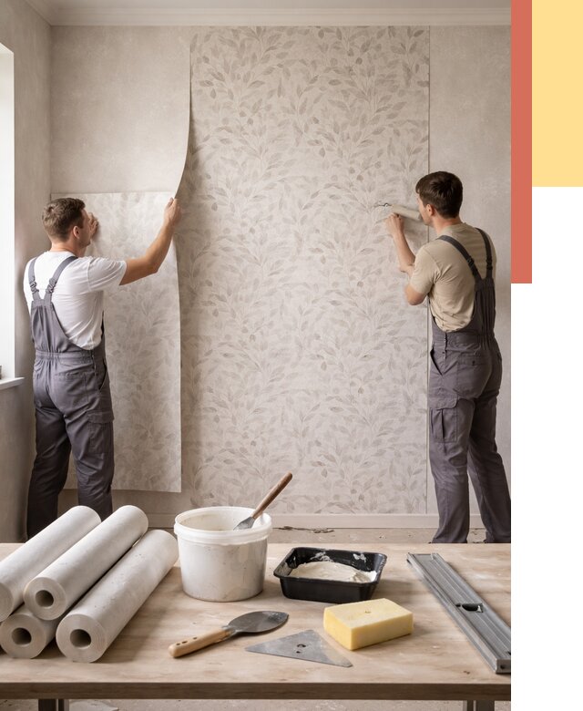 Поклейка обоев с подбором рисунка в Нерюнгри от 3801 руб. | ОТДЕЛОЧНИК-Нрю - быстро и недорого