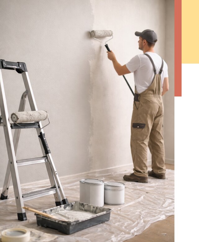 Покраска стен латексной краской в Нерюнгри от 4887 руб. за м2 | ОТДЕЛОЧНИК-Нрю