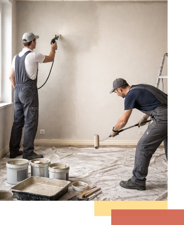 Покраска стен моющейся краской и защита поверхностей в Нерюнгри