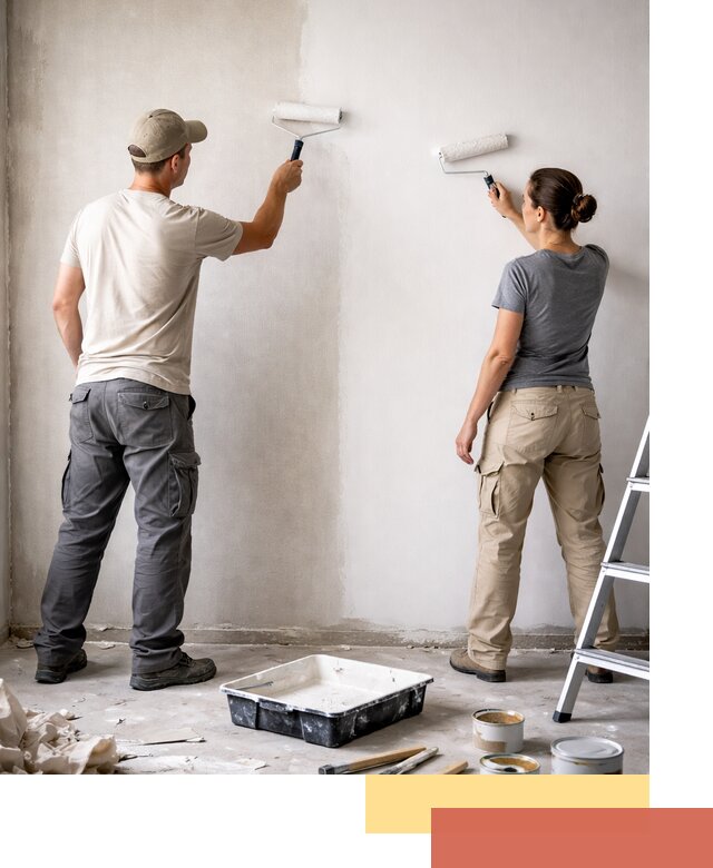 Окраска стен по стеклохолсту в Нерюнгри качественно и долговечно