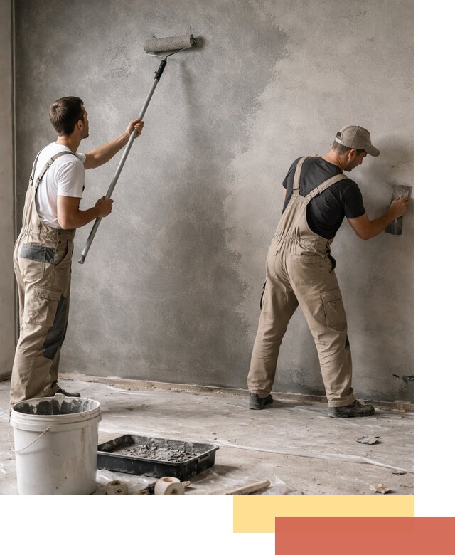 Покраска стен под бетон в Нерюнгри профессионально и недорого