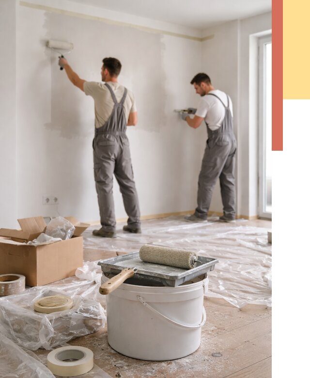 Покраска стен в квартире в Нерюнгри от 2715 руб/м2 — быстро и недорого | ОТДЕЛОЧНИК-Нрю