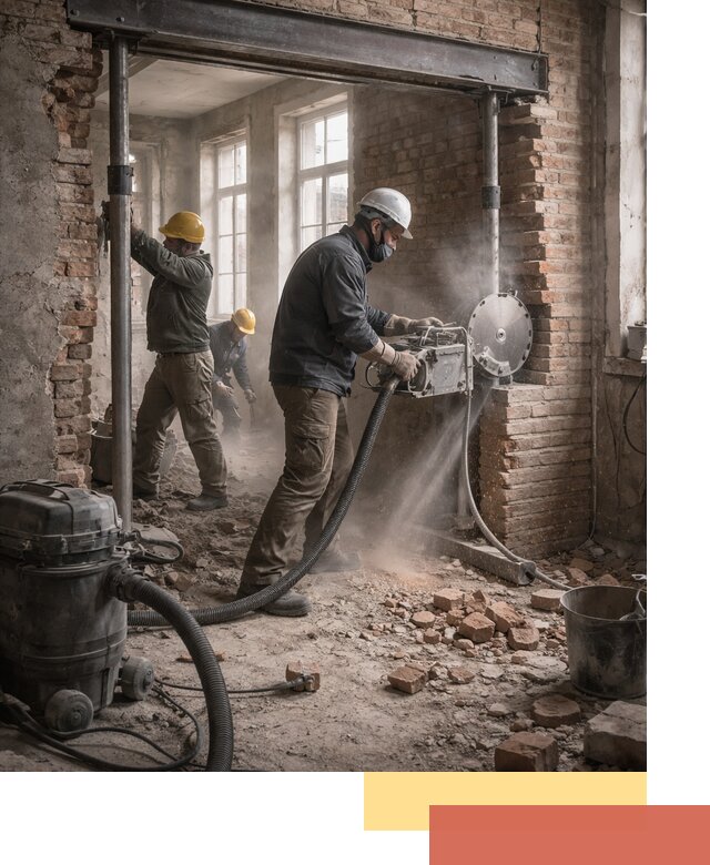 Прорезка проема в стене под дверной или оконный проем в Нерюнгри