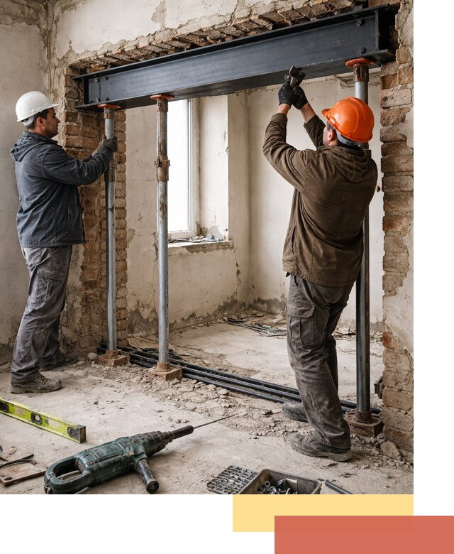 Усиление проема в стене в Нерюнгри для расширения и безопасности