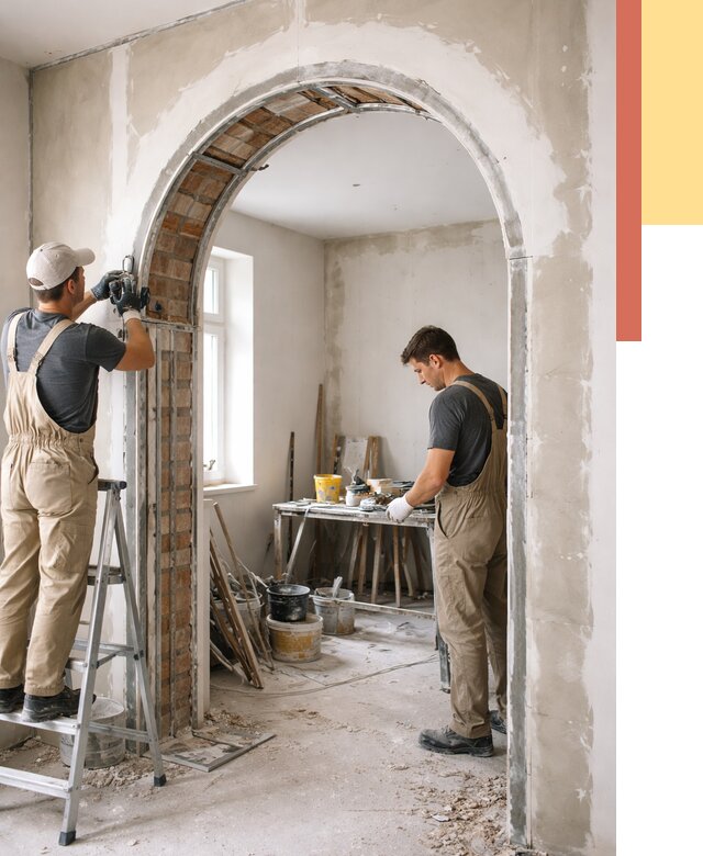 Устройство арочного проема в Нерюнгри от 10317 руб. под ключ — быстро и недорого | ОТДЕЛОЧНИК-Нрю