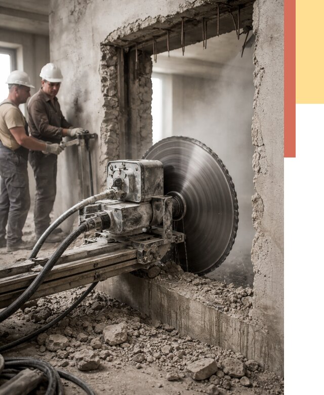 Алмазная резка проемов в Нерюнгри от 4887 руб. быстро и недорого | ОТДЕЛОЧНИК-Нрю