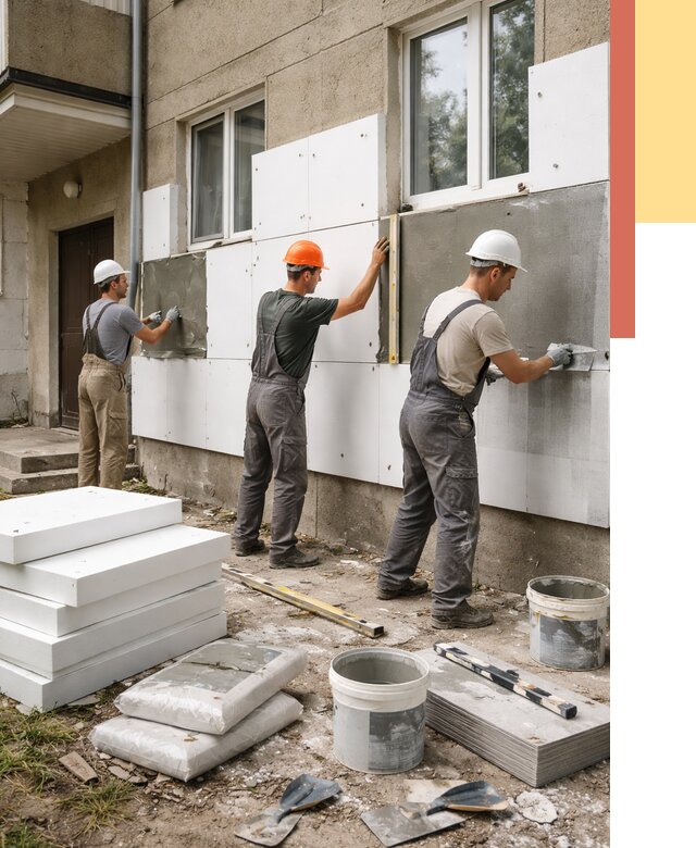 Утепление стен пенопластом в Нерюнгри от 1901 руб. — недорого и под ключ | ОТДЕЛОЧНИК-Нрю