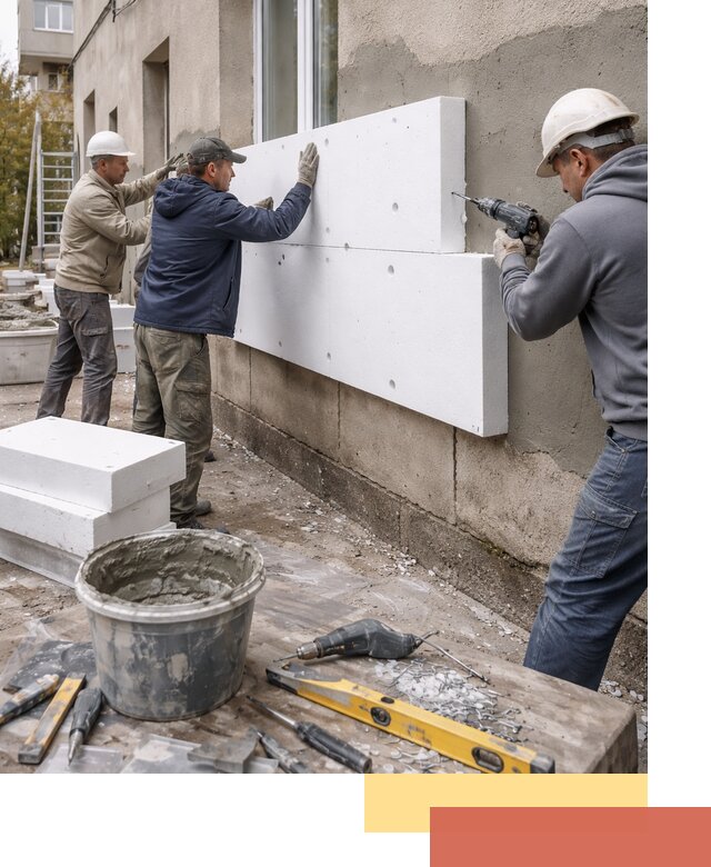 Утепление наружных стен пенопластом в Нерюнгри