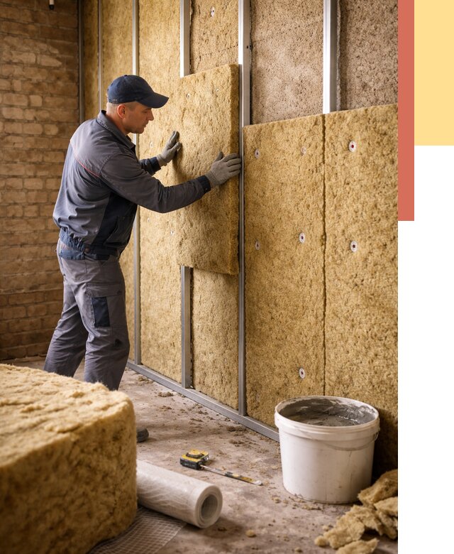 Утепление стен минватой в Нерюнгри от 1466 руб./м2 — недорого и быстро | ОТДЕЛОЧНИК-Нрю