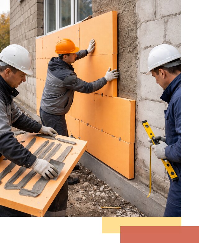 Утепление фасада пеноплексом под ключ в Нерюнгри