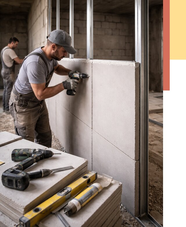 Кладка влагостойких перегородок ПГП в Нерюнгри от 1303 руб. под ключ | ОТДЕЛОЧНИК-Нрю