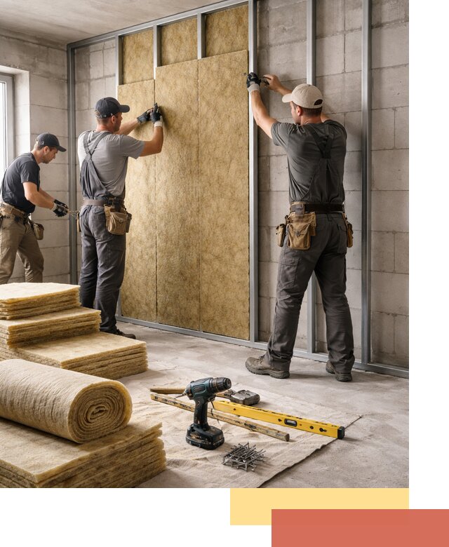 Шумоизоляция перегородок из блоков в Нерюнгри — монтаж и защита шумоизоляцией