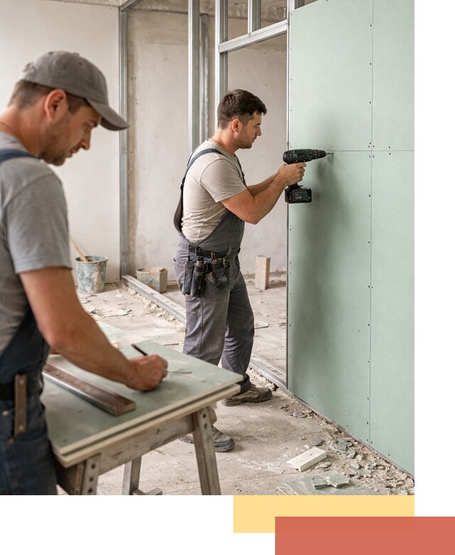 Перегородки из влагостойкого гипсокартона под ключ в Нерюнгри