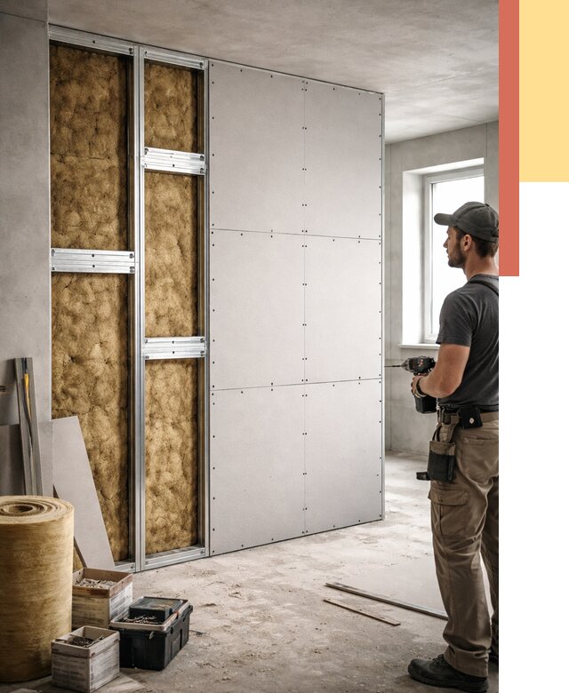 Усиленная перегородка под навеску в Нерюнгри от 13901 руб. — монтаж под ключ | ОТДЕЛОЧНИК-Нрю