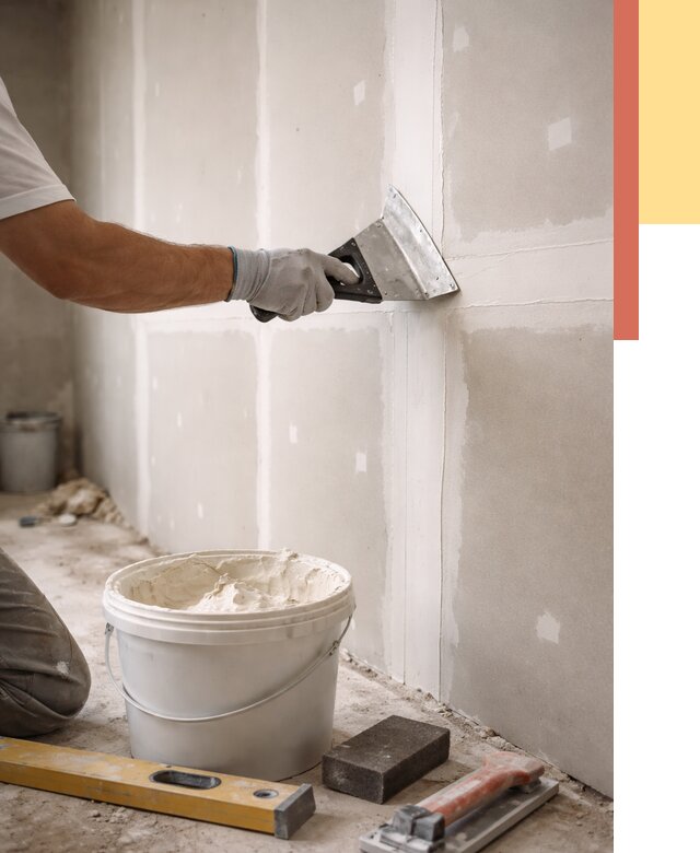 Шпаклевка перегородок из гипсокартона в Нерюнгри от 2715 руб. — услуги ОТДЕЛОЧНИК-Нрю