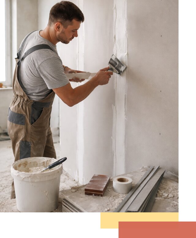 Шпаклевка перегородок из гипсокартона в Нерюнгри качественно и быстро