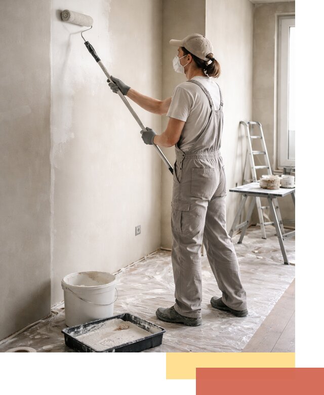 Покраска перегородок из гипсокартона в Нерюнгри качественно и недорого