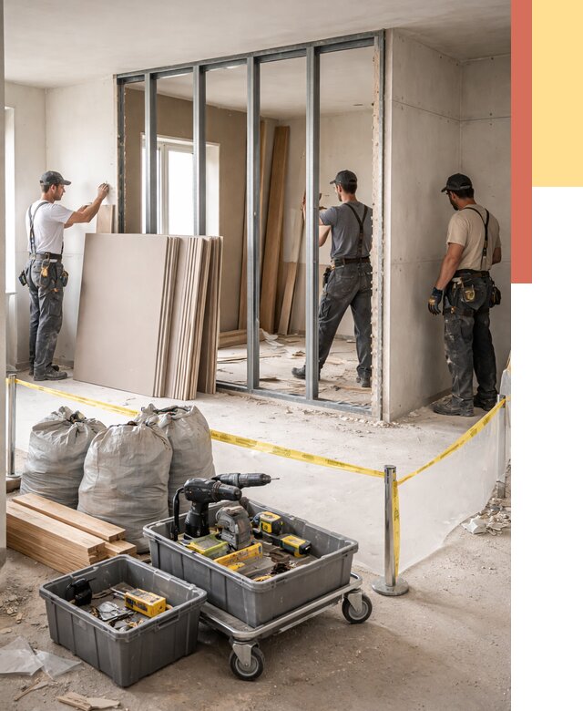 Перенос гипсокартонной перегородки в Нерюнгри под ключ от 4887 руб. | Демонтаж и монтаж – ОТДЕЛОЧНИК-Нрю