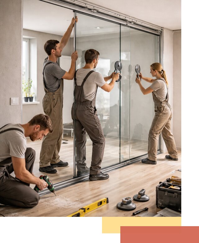 Изготовление стеклянных перегородок на заказ в Нерюнгри