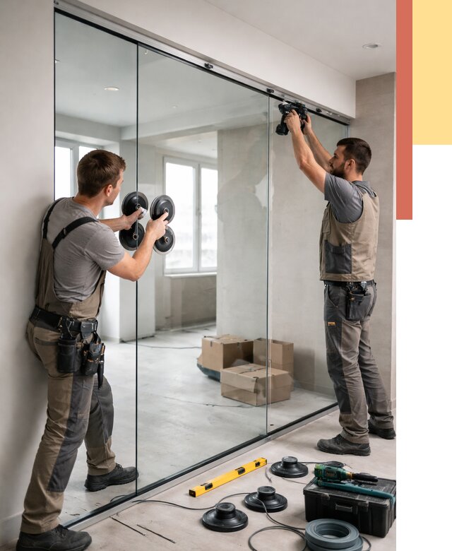 Монтаж стеклянных перегородок в Нерюнгри от 7059 руб. | ОТДЕЛОЧНИК-Нрю