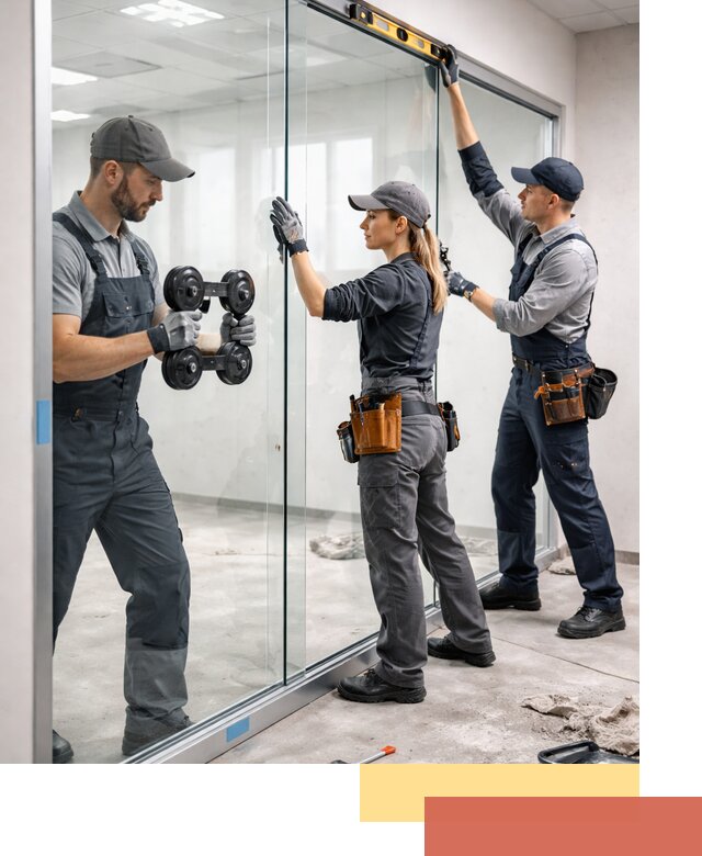 Профессиональный монтаж стеклянных перегородок в Нерюнгри