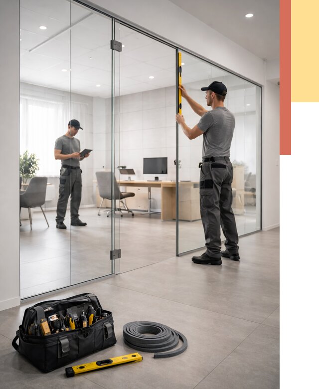 Цельностеклянные перегородки под ключ в Нерюнгри от 10317 руб. — монтаж и цены | ОТДЕЛОЧНИК-Нрю